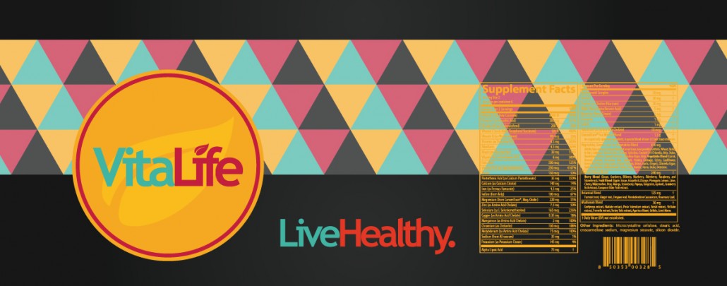 Yellow VitaLife Label Design