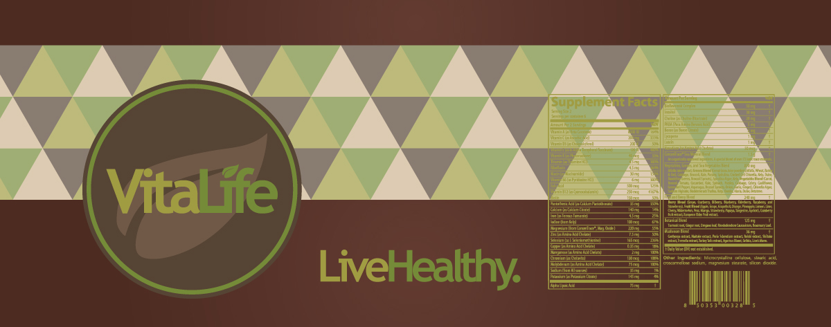 Green VitaLife Label Design