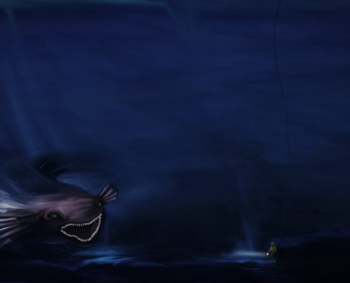 Digital Painting of The Deep Sea