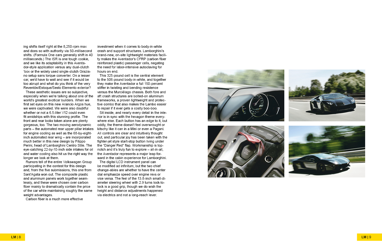Lamborghini Magazine Design Spread 3